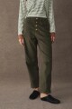 PANTALON BARREL CORDEROY Verde
