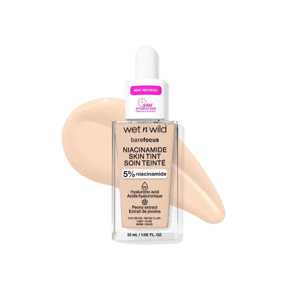 Wet n Wild Base con Niacinamida 5% Y Ácido Hialurónico - Tono Light 1116089 