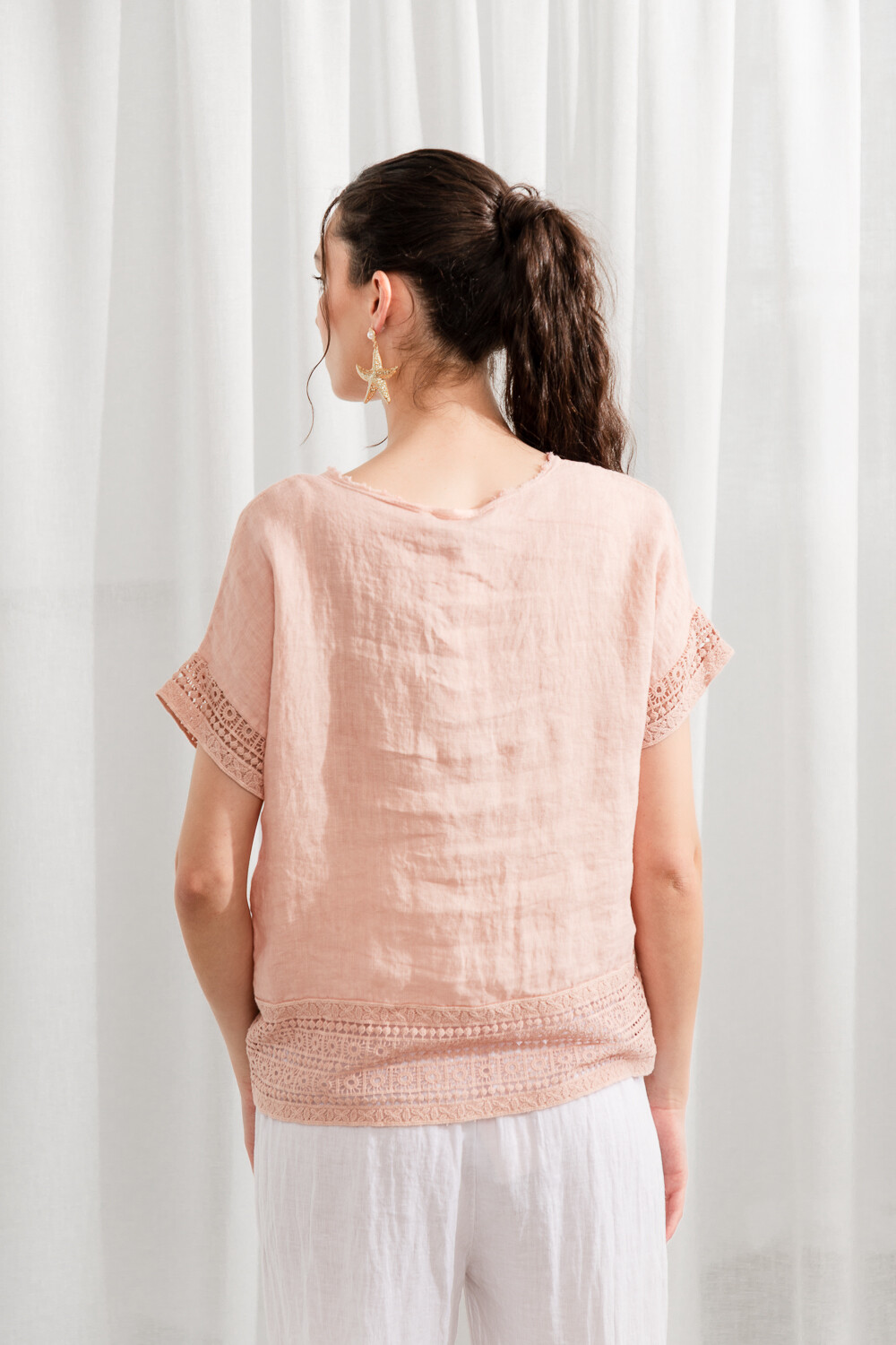 Blusa Castellabate Rosa Viejo