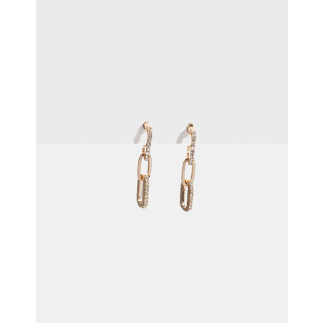 Aros Con Eslabones Dorado