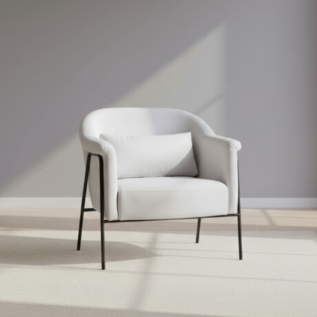 BUTACA TELA-Y-METAL NATURAL-BEIGE LYON NATURAL