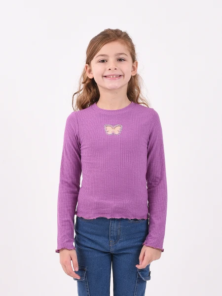 BLUSA MARI CON STRASS FUCSIA