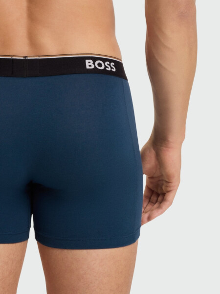 BOSS - Pac 3 Bóxers de Algodón Logo Alta Automática