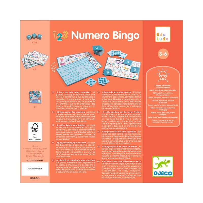 Juego educativo Bingo Djeco 3 a 6 anos Juego Educativo Bingo Djeco 3 A 6 Anos