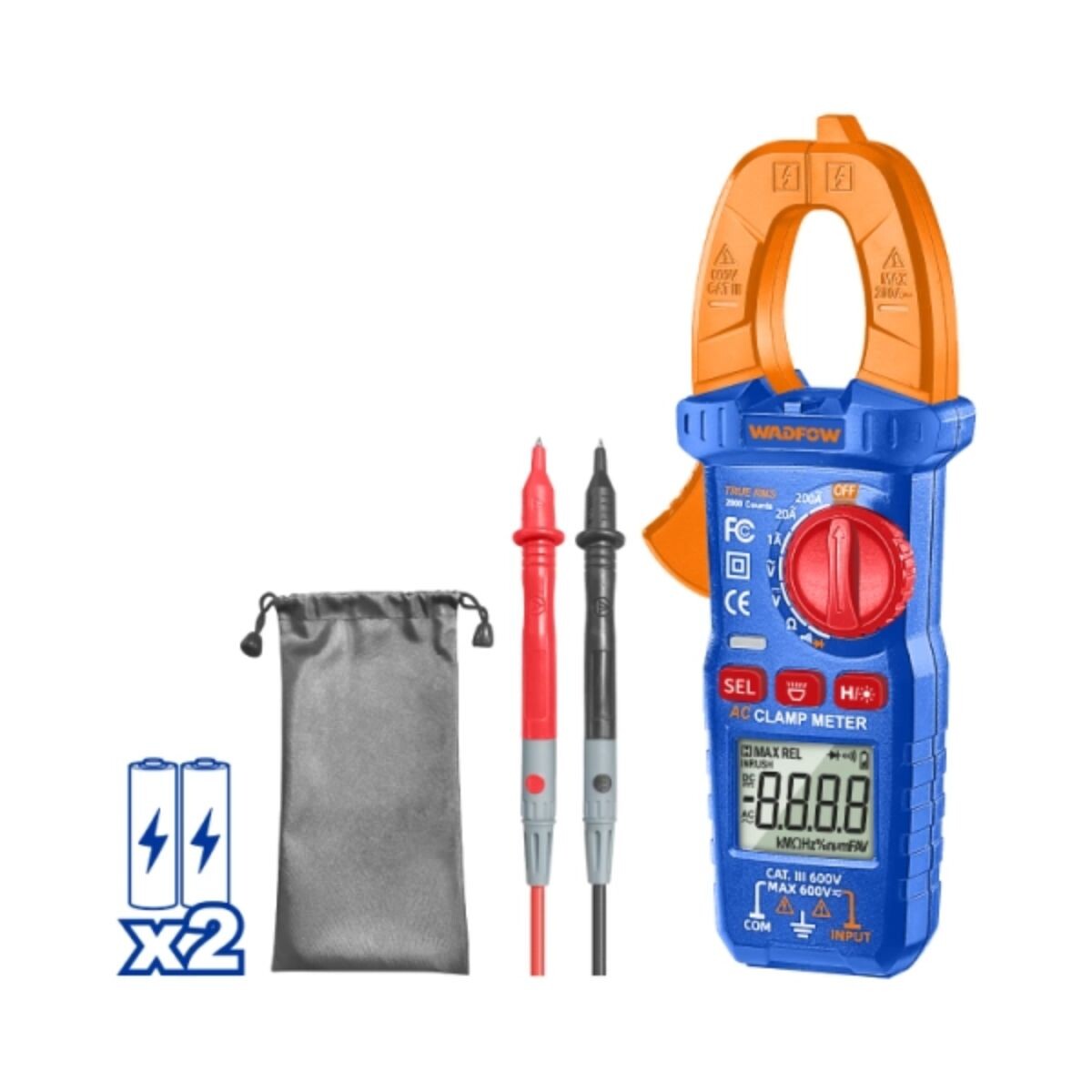 PINZA AMPERIMETRICA AC200A WADFOW Pinza Amperimetrica Ac200a Wadfow