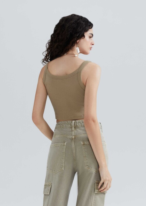 BLUSA SM FEM MARRÓN MEDIO