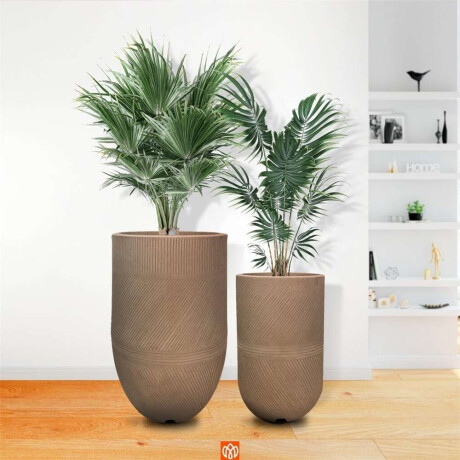 MACETA ARGOS 36 X 71.5 EFECTO PIEDRA BEIGE