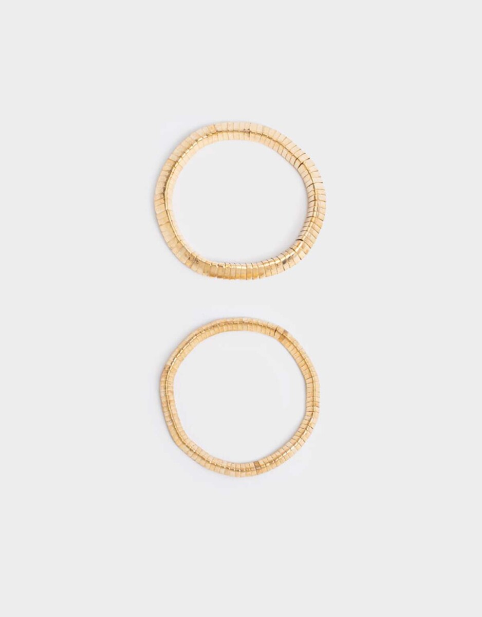 Pulsera Elastica Sets De Metal - Dorado 