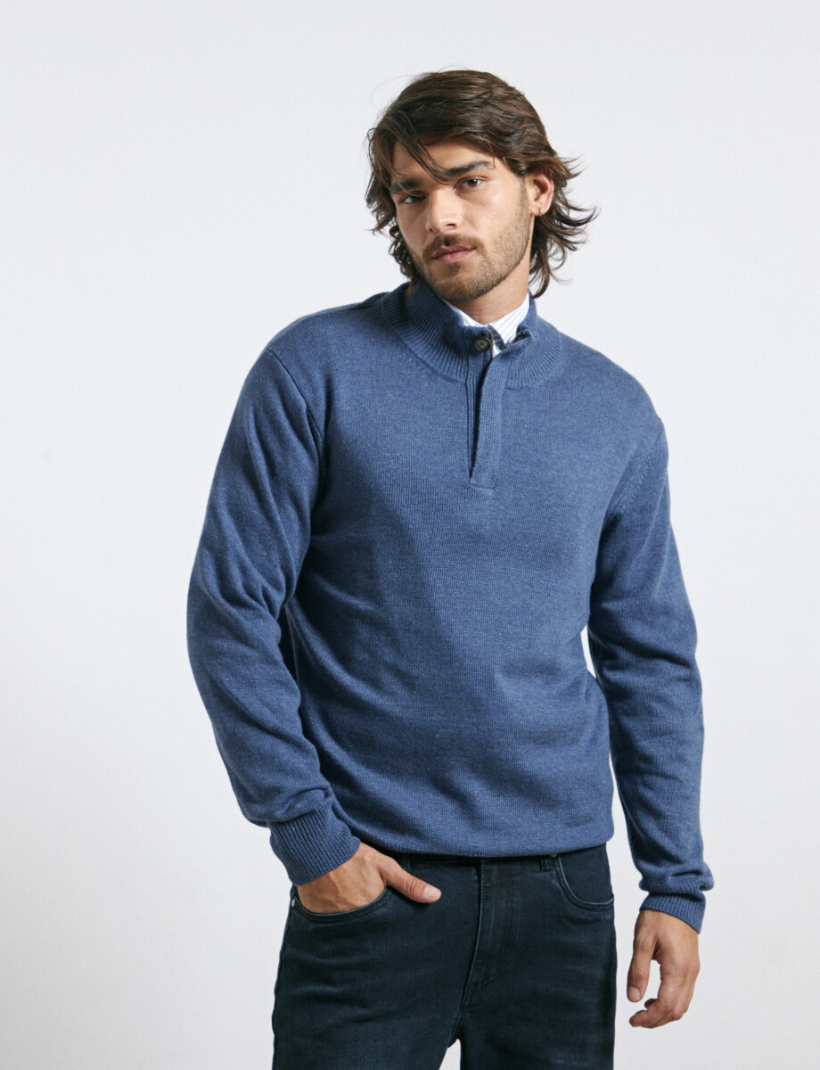 470416 SWEATER HARRY Azul Piedra Melange