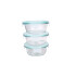 Contenedor de vidrio redondo cierre hermético 410ml Contenedor De Vidrio Redondo Cierre Hermético 410ml