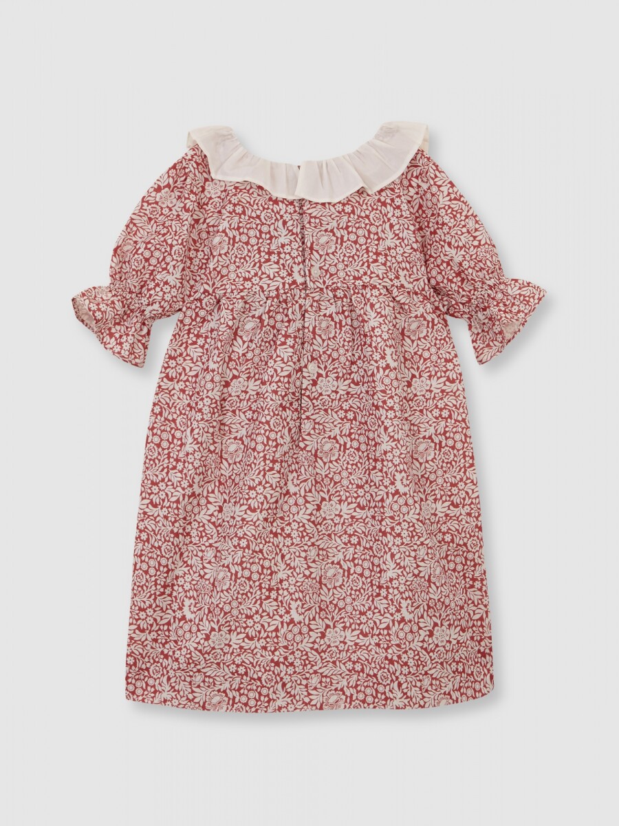 Vestido De Lino Estampado Piedra