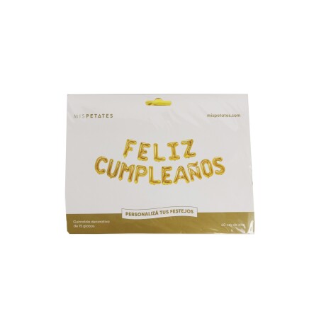 Globo Feliz Cumpleaños Oro Sc