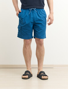 450401 SHORT HARRINGTON LABEL Azul Piedra