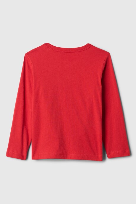 Remera Gráfico Manga Larga Toddler Niño Modern Red