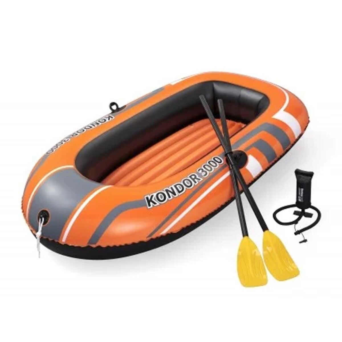 Bote Inflable Rafting Con Remos+inflador + Remos - Naranja 