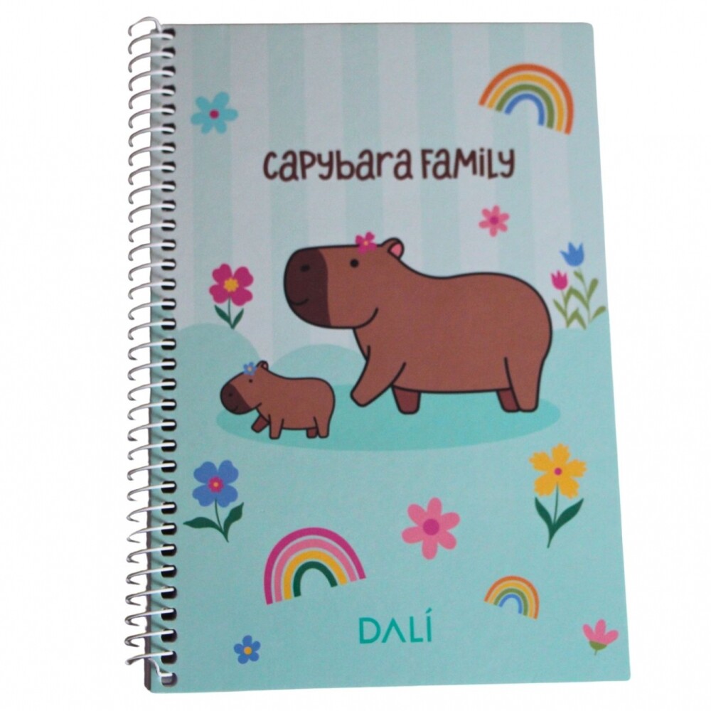 CUADERNO A5 DALI 70 HOJAS TAPA CAPYBARA FAMILY