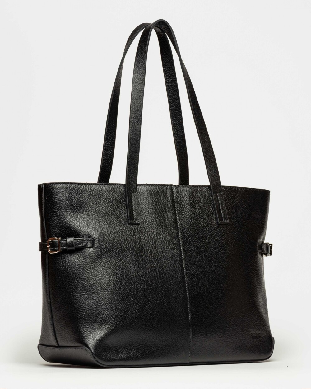 Bolso Sophie en cuero curtido natural Negro