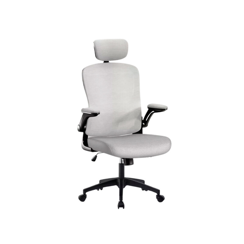 Silla Oficina Tyne Ergonomica Giratoria con Apoyacabezas Gris