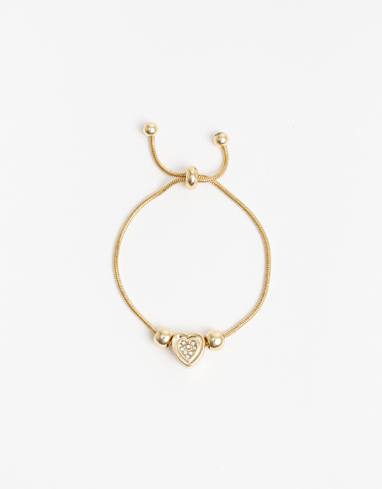 Pulseras Flexibles Metal Pulsera Flexible Dijes - Dorado
