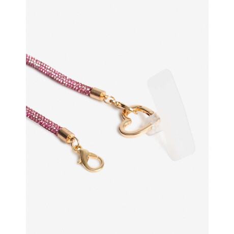 Llavero Y Charm De Tira De Strass Fucsia claro