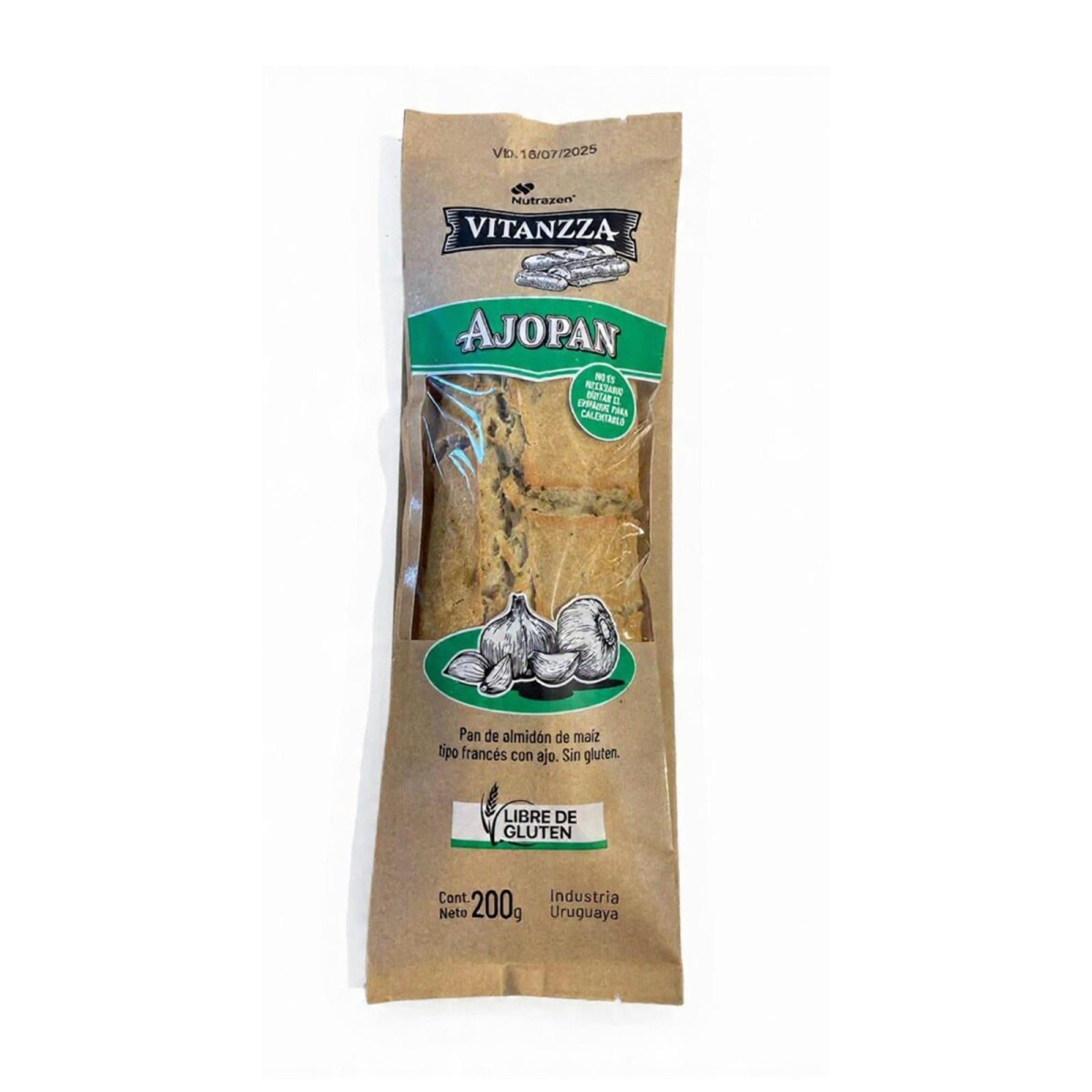 Pan Tipo Francés de Ajo Vitanzza 180Gr 