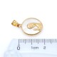 Medalla imagen de la Virgen en oro 18k y nacar. Díametro 16mm Medalla imagen de la Virgen en oro 18k y nacar. Díametro 16mm