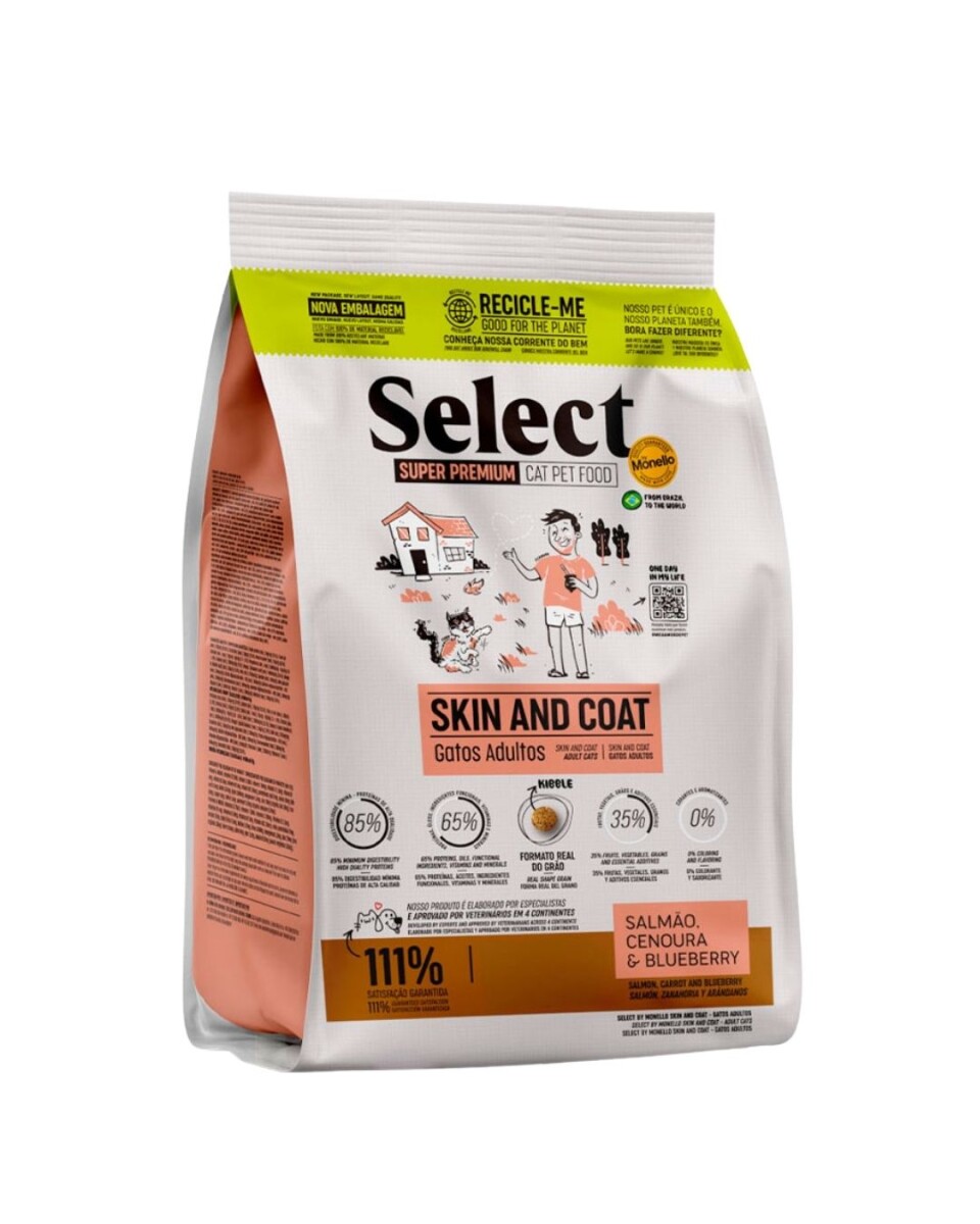 SELECT GATO ADULTO 1.5KG SKIN AND COAT - 1.5KG 