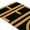 ALFOMBRA COCO RECT NEGRO C/DET HELLO 60X90CM Unica