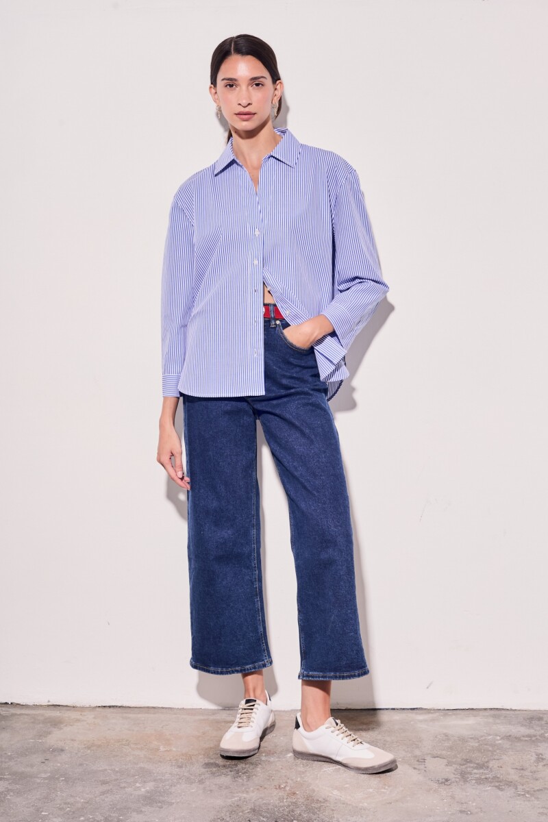 Camisa Rayas Azul