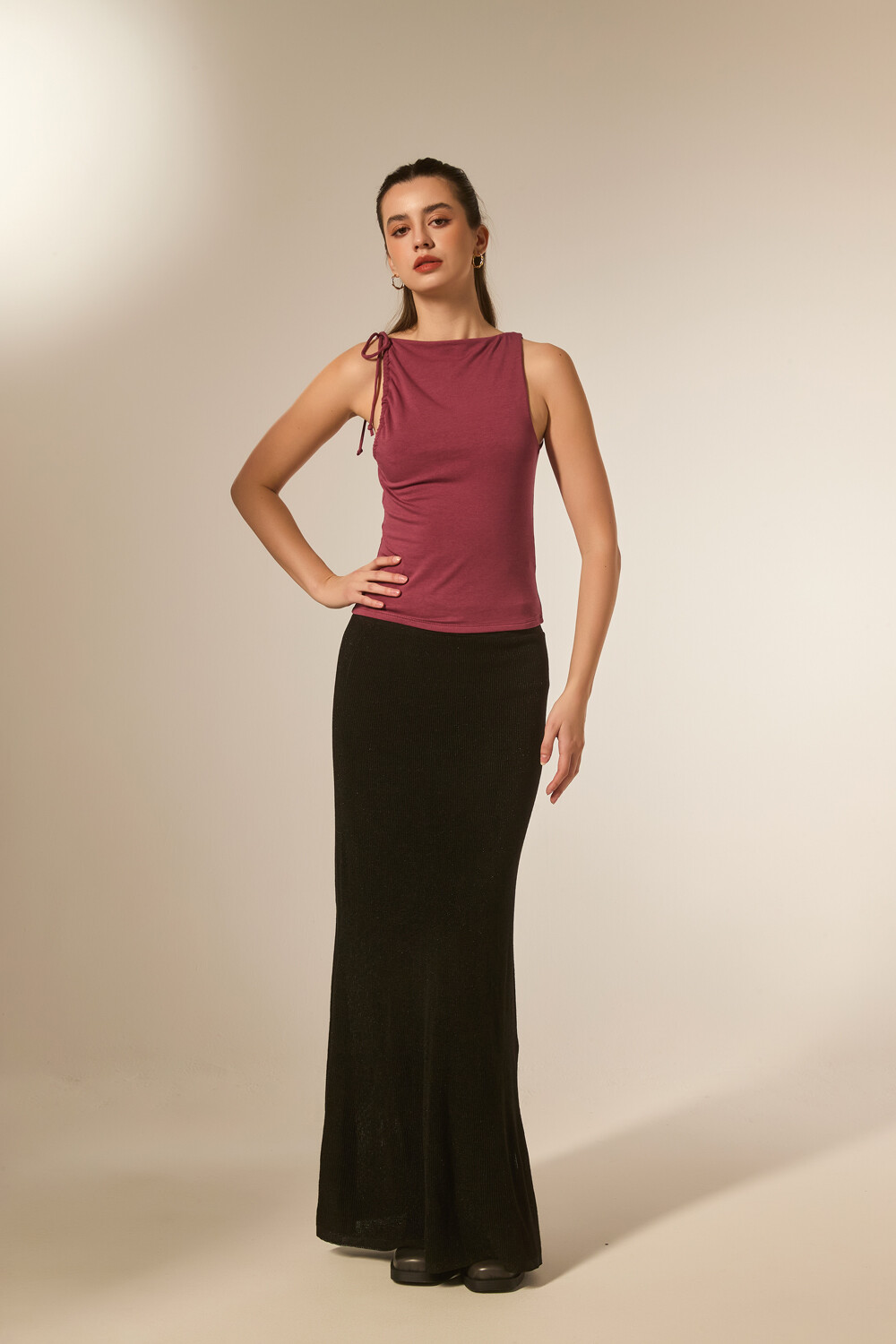 Tops Ysaurel Rosa Oscuro