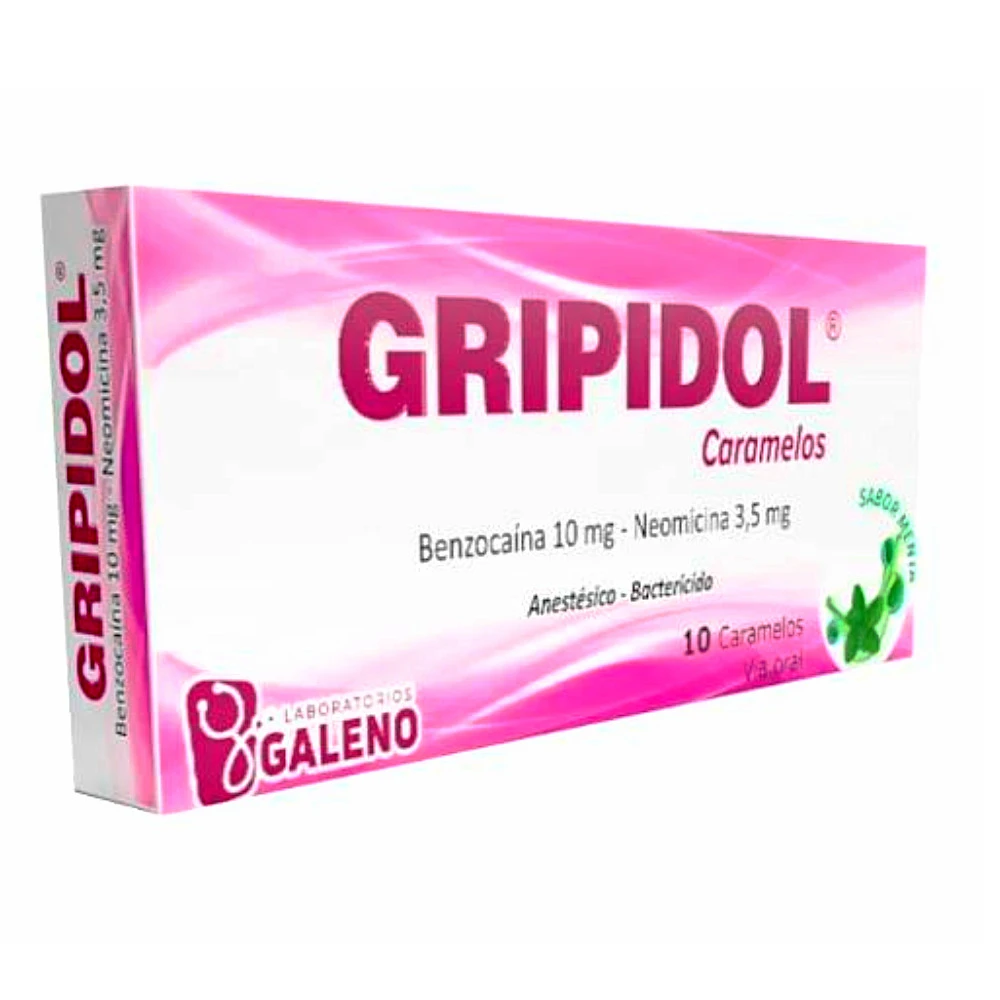 GRIPIDOL CJ X 10 CARAMELOS