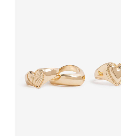 Sets Anillos Metal Dorado