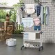 Tendedero Vertical De Pie Plegable 3 Niveles Secador Ropa Blanco Con Detalle Gris Tendedero Vertical De Pie Plegable 3 Niveles Secador Ropa Blanco Con Detalle Gris