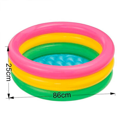 Piscina Intex Inflable 3 Aros 68 L Fondo Acolchonado Inx058924