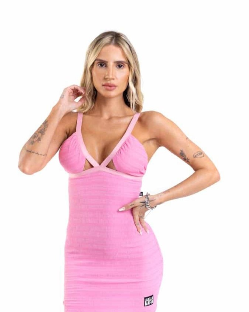 Vestido Color Rosado By La Bellamafia U