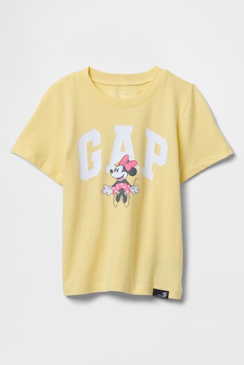 Remera Logo Gap Disney Toddler Niña Pale Banana