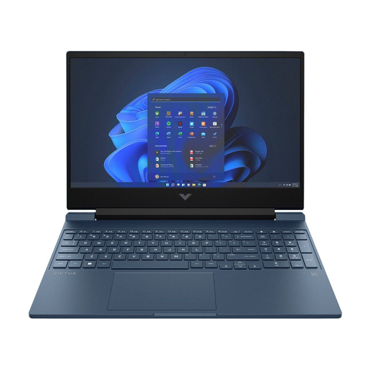 Notebook Gamer HP Victus 15-FA0033dx. Intel i5-12ªGEN. RAM8GB. D.Sólido512GB. Pantalla 15.6'' Full HD. Tarjeta RTX 3050 4GB 