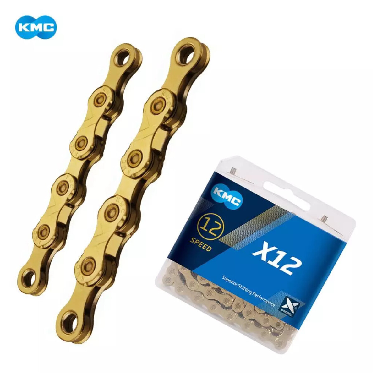 Cadena Kmc X12 12 Velocidades Gold 