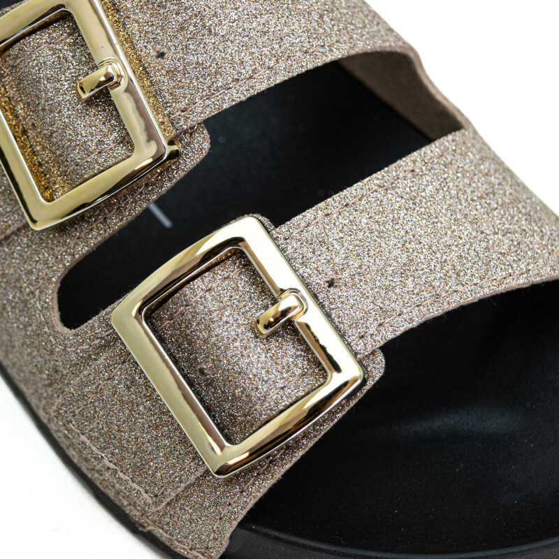 Sandalias Moleca Zuecos de Mujer - 5436.401-13251 Dorado-negro