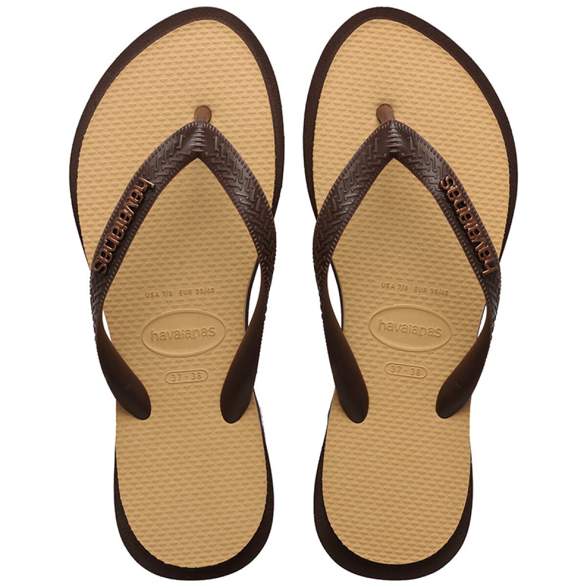 Ojotas Havaianas Top Point Fusion - Marrón 