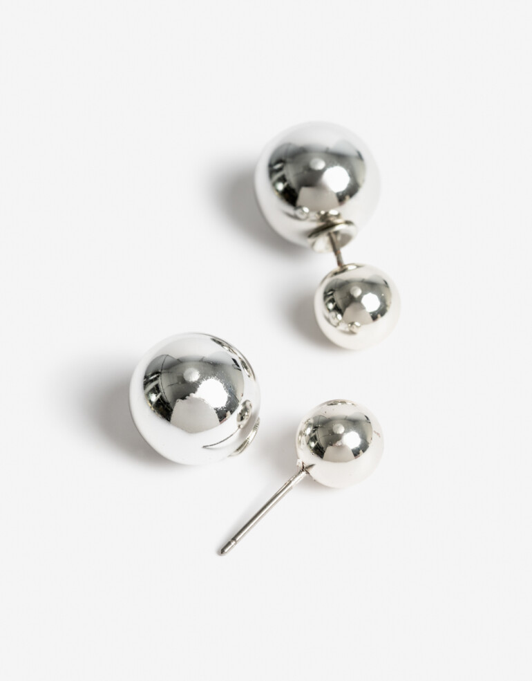 Aros Pasantes Special Price Aros Pasantes Bolones Metal - Plateado Rodio