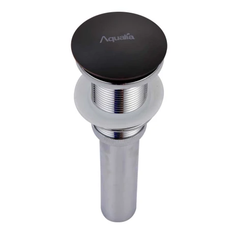 Valvula De Lavatorio Pop Up Sin Desborde 1 1/4" Zinc - Negra Aqualia NEGRO