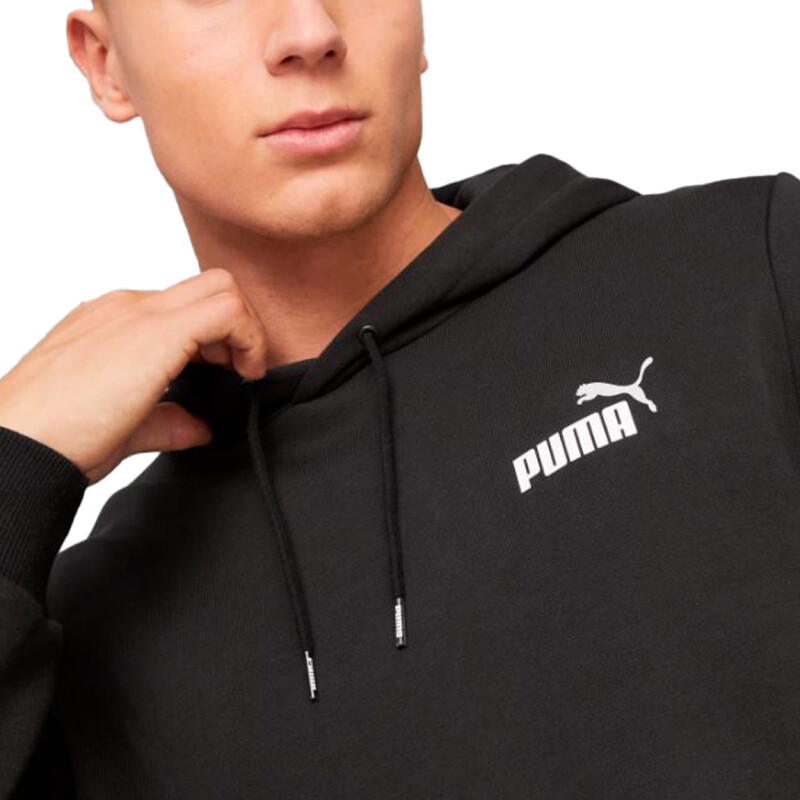 Puma Ess+ 2 Col Small Logo Hoodie Fl Negro