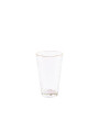 Vaso Alto Borde Dorado Color Unico