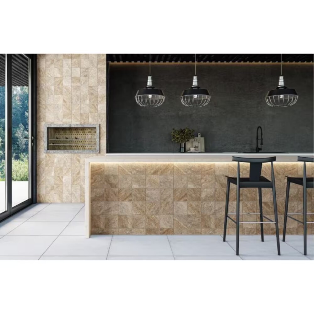 Cerámica para pared Piedra Marrón 32x62 cm Satinado Cerámica Para Pared Piedra Marrón 32x62 Cm Satinado