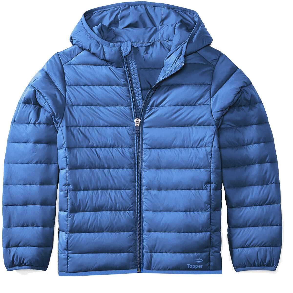 Campera Abrigo Topper Inflada Con Capucha P/ Niños - Azul indigo 