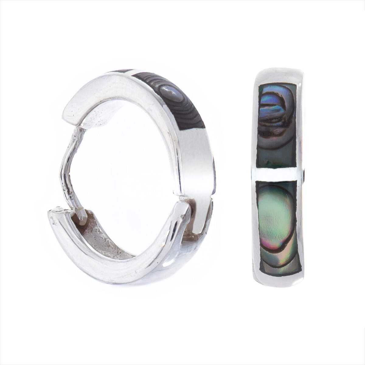 Par de aros de plata 925 con avalón. 