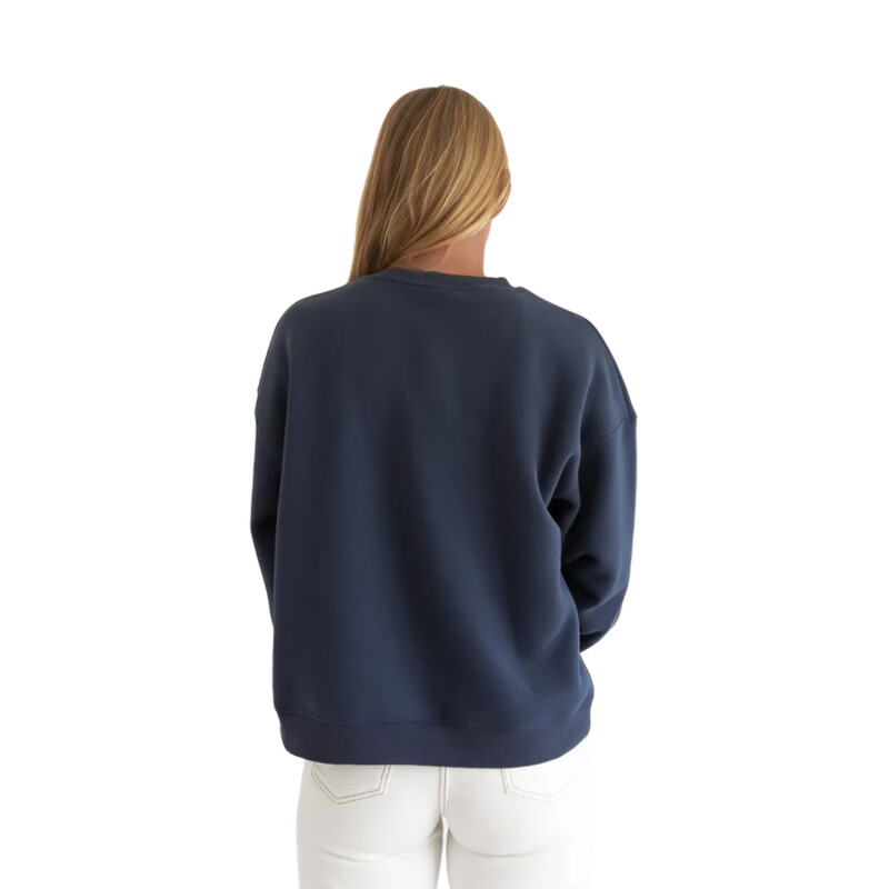 Buzo Rhythm Crew Neck Fleece - Azul Buzo Rhythm Crew Neck Fleece - Azul