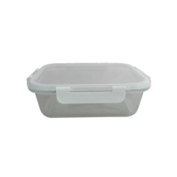 POTE VIDRIO RECTANGULAR 1 LT HERMETICO TRANSPARENTE