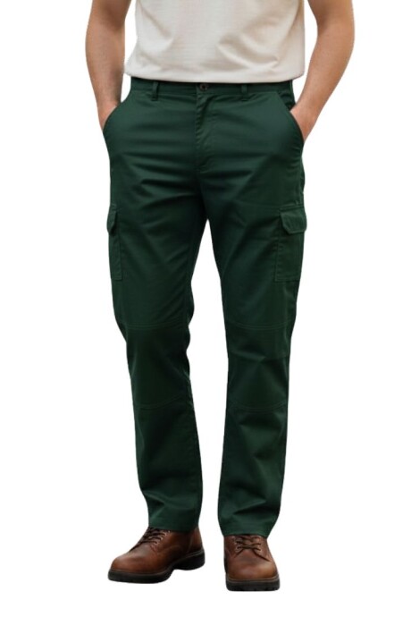 Pantalón gabardina cargo Verde bosque